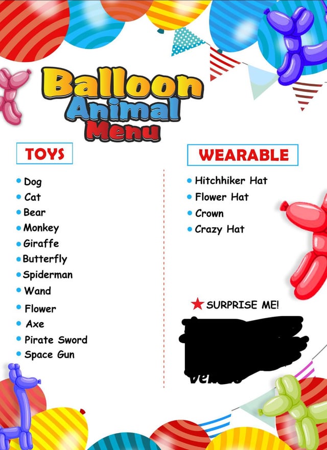 Make Amazing Balloon Animals:  Your Go-To Menu